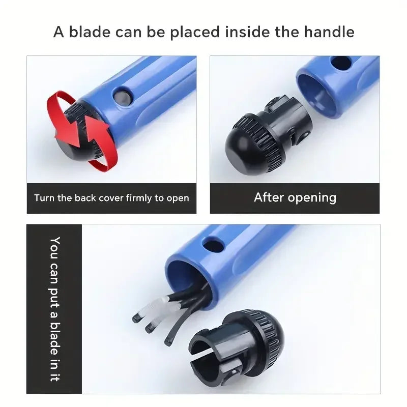 Metal Deburring Tool Kit Burr Cutter Sharp Deburring Blades Burr Remover Hand Tool for Wood Plastic Aluminum Copper Steel