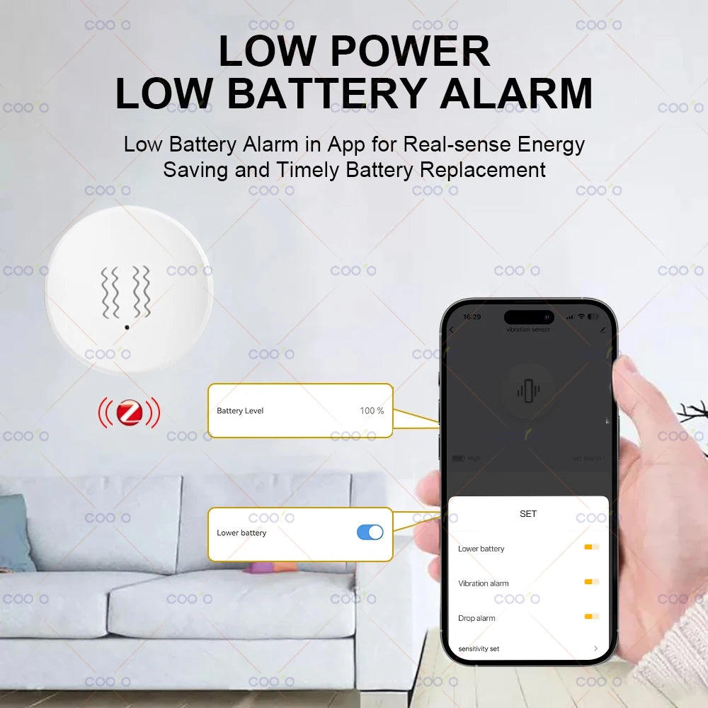 VITAL360™ Zigbee Real-Time Motion & Shock Sensor