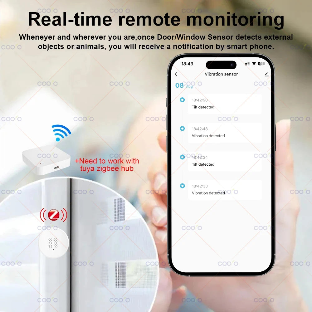 VITAL360™ Zigbee Real-Time Motion & Shock Sensor