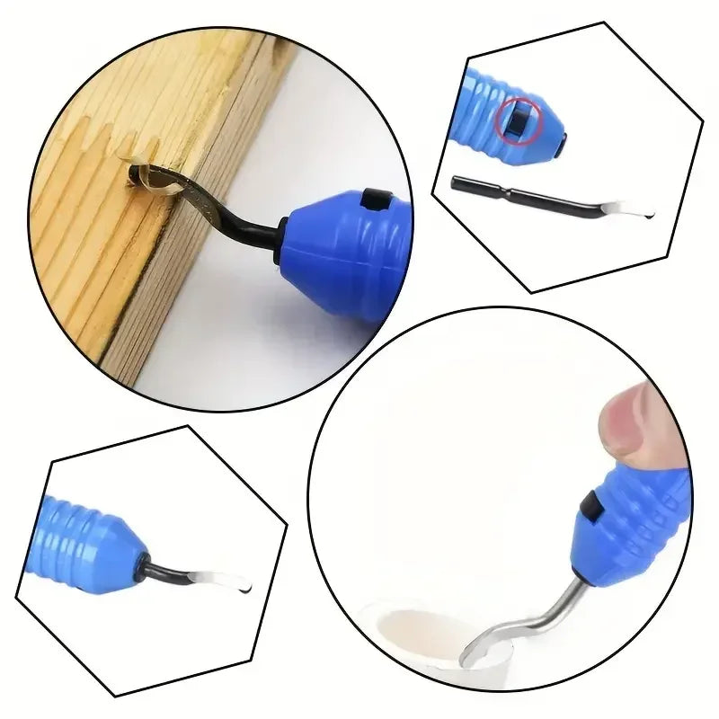 Metal Deburring Tool Kit Burr Cutter Sharp Deburring Blades Burr Remover Hand Tool for Wood Plastic Aluminum Copper Steel