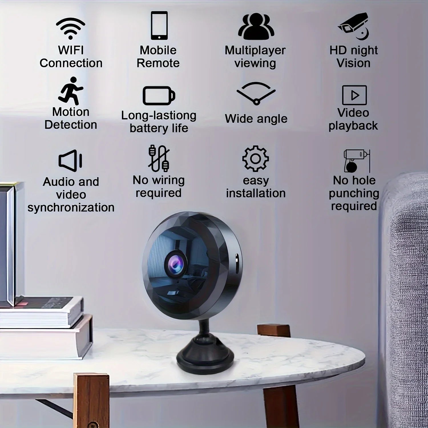AeroGuard Mini WiFi Security Cam