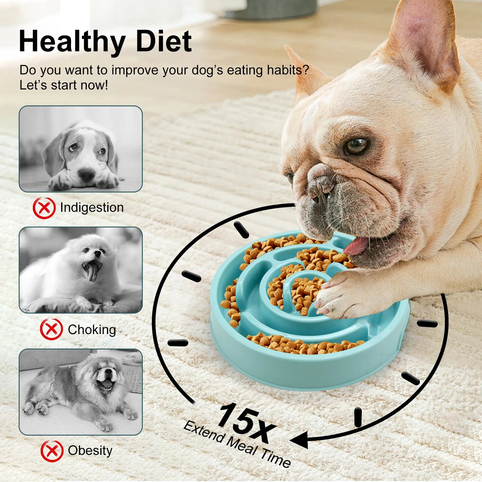 EcoPaws spiral Anti-Gulping Bowl