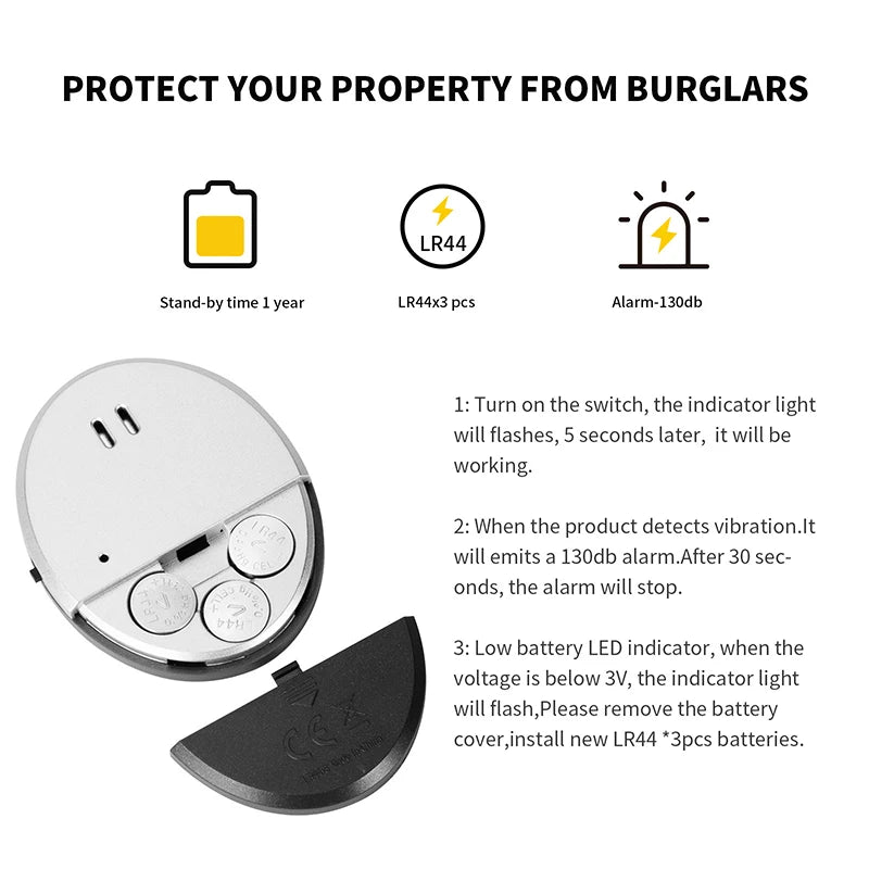 VITAL360™ 130dB High-Intensity Glass-Break Alarm